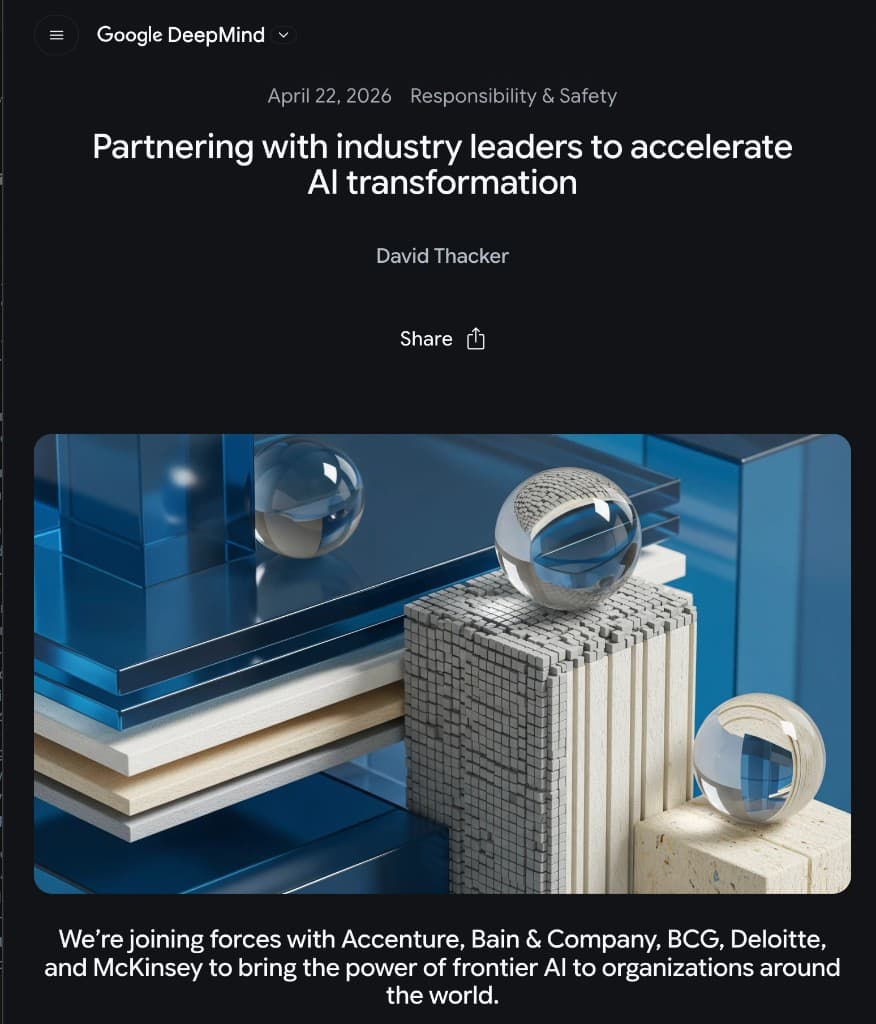 Google DeepMind: Partnering with industry leaders to accelerate AI transformation
