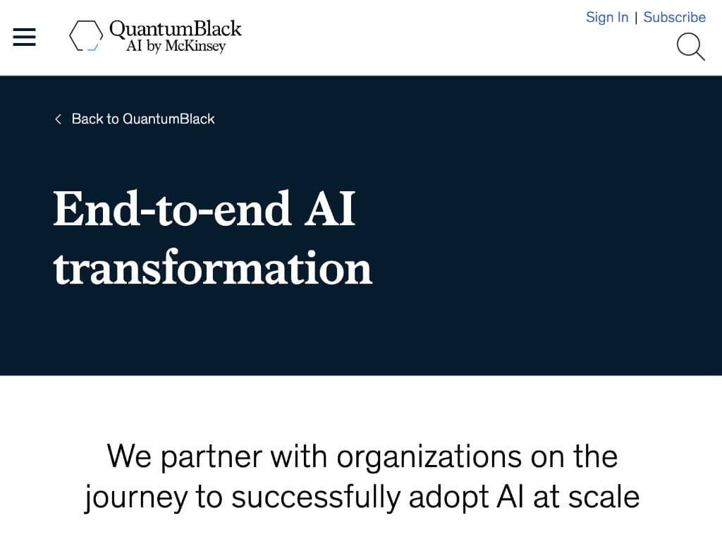 QuantumBlack: End-to-end AI transformation